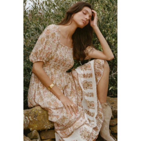Spell and the Gypsy Collective 
Juniper Shirred Dress Color Combo - Cream XS - Picture 13 of 15